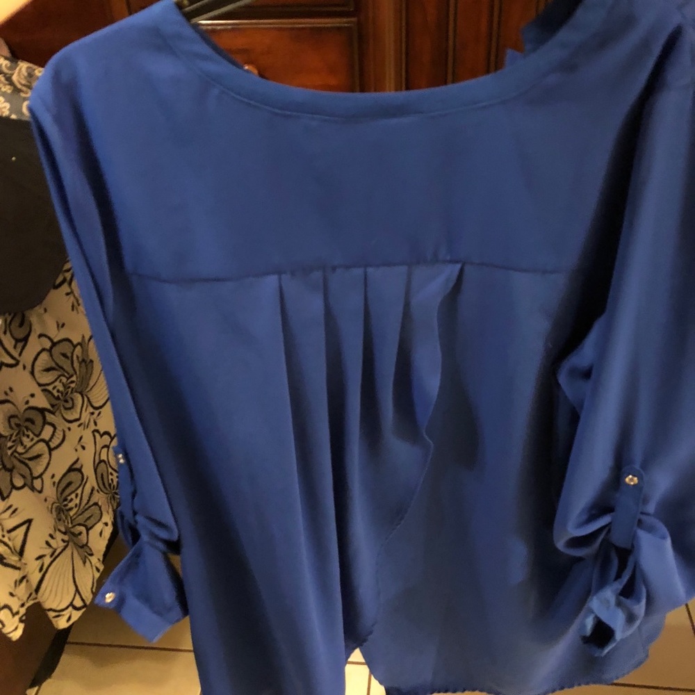 Blue Lane Bryant open-back dressy top